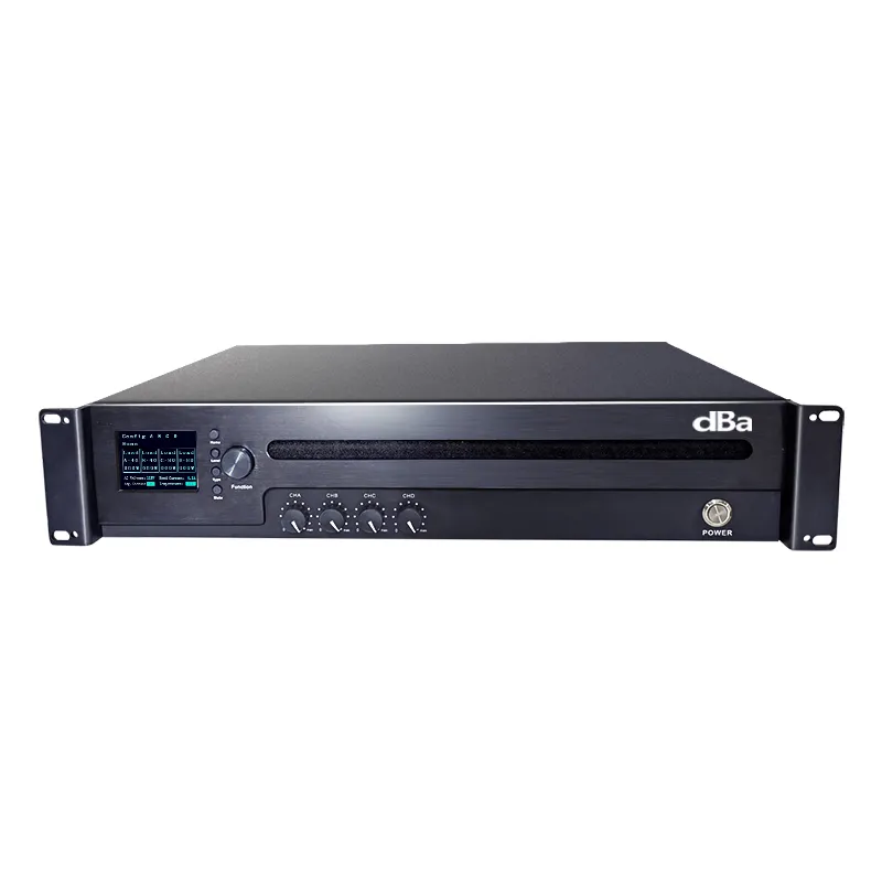 PFA8000M 4-Channel 6000W Power Amplifier with Variable Power Supply, Green Audio Power, PFC, and Solid Aluminum Heat Sink