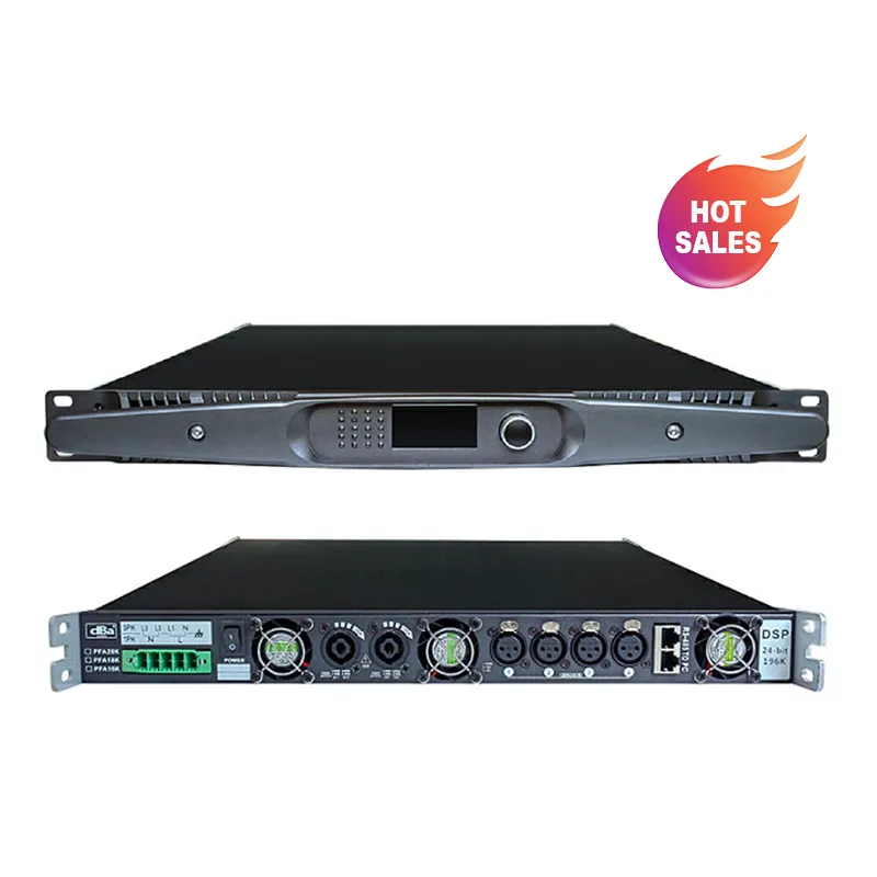 PFA20K 2000W 4 Channel Top Class Amplification Reliable Flexible Rack Digital Powersoft Amplifier for Touring Applications